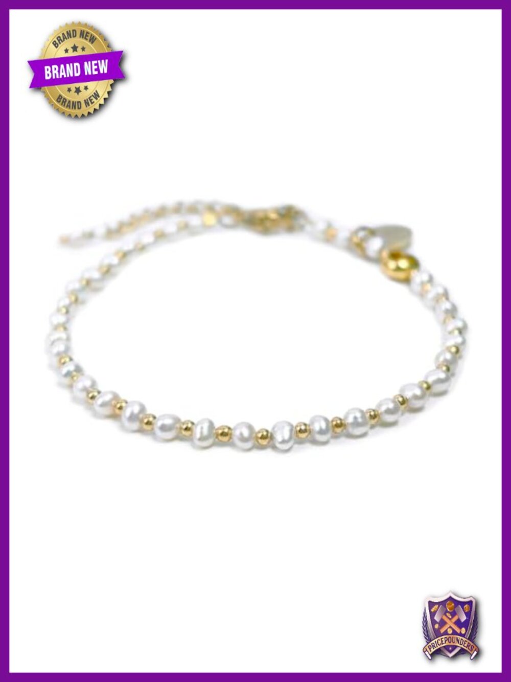 Natural Freshwater Pearl Beaded Bracelet Dainty Adjustable Charm Jewelry
